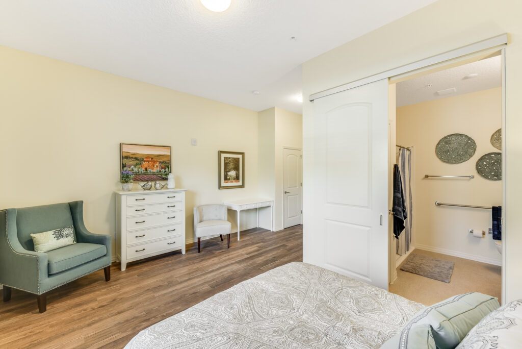 Bright, open memory care suite with level floors, wide hallways, and well-lit spaces Thoughtful Design for Memory Care Safety