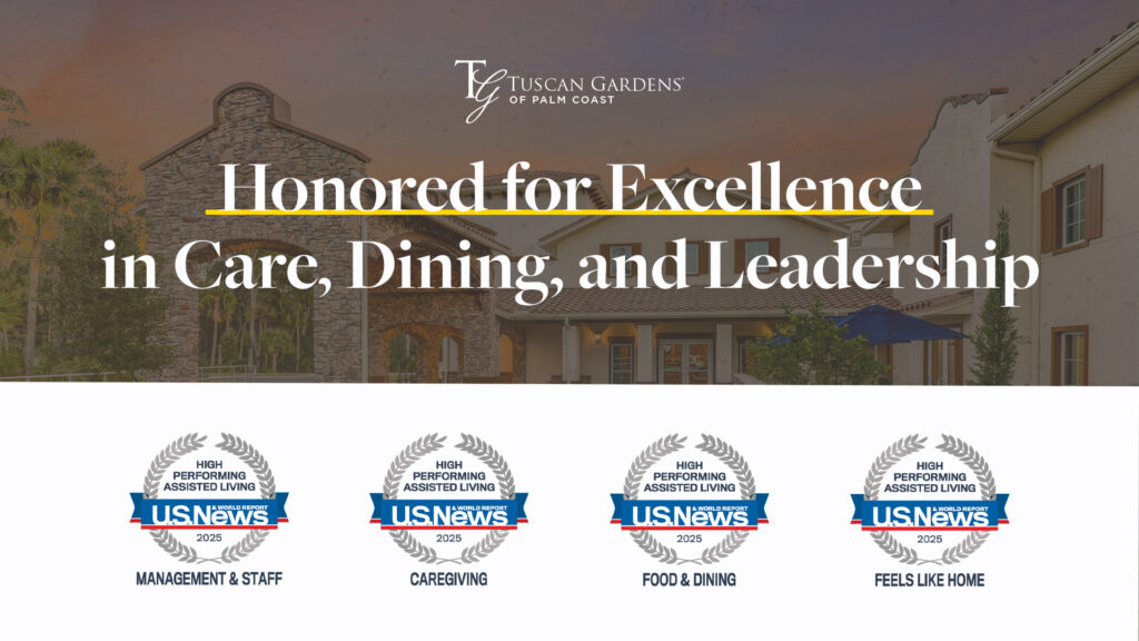 Recognition that Tuscan Gardens of Palm Coast has recently received from the U.S. News & World Report