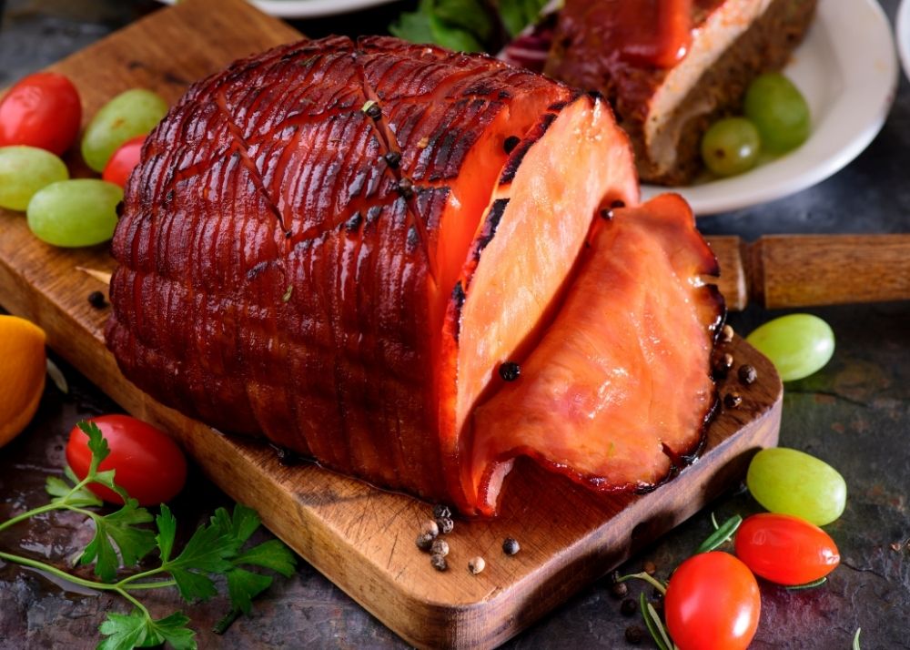 brown sugar black pepper glazed ham